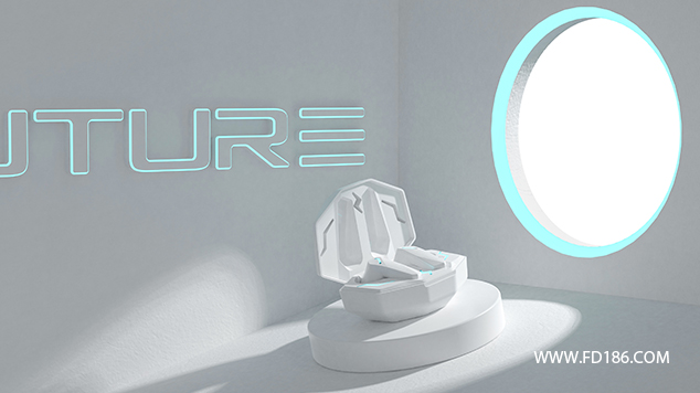 深圳工业设计公司未来设计案例-太空舱TWS蓝牙耳机